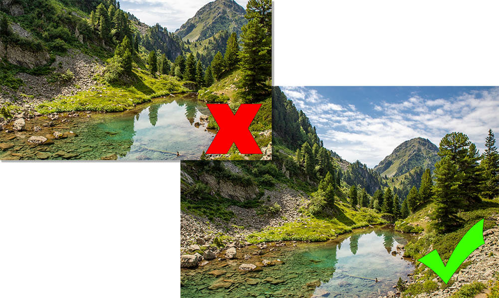 landscape photography of lake leana in the belledonne massif (alps, chamrousse, france) during a family hike in summer