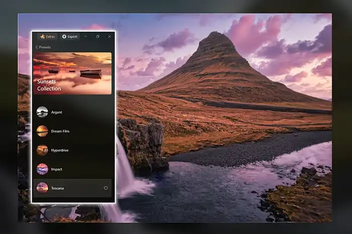 An edited photograph showing Luminar Neo presets.
