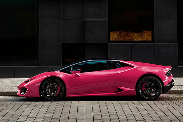 car photography blog pink lambo
