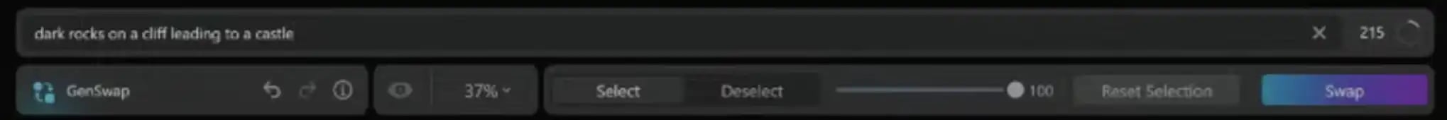 prompt bar for GenSwap in Luminar Neo