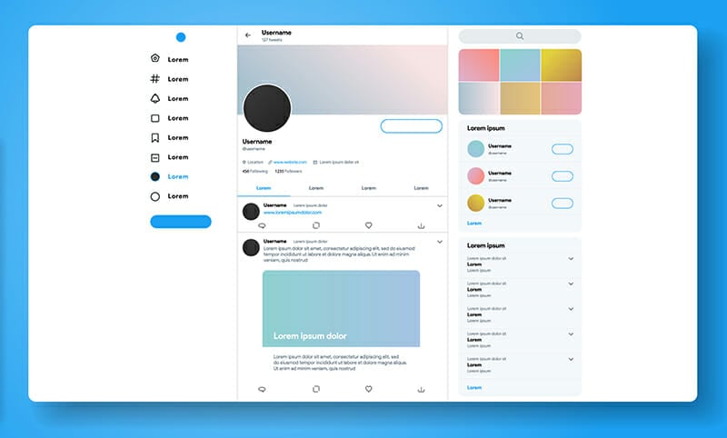 Twitter social media post image size examples