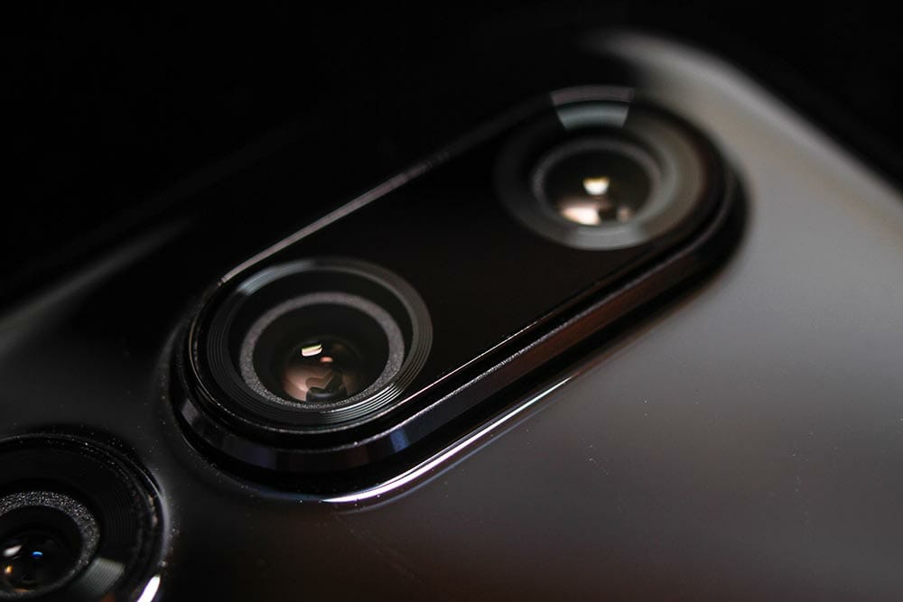 Back cameras for smartphone or cell phone. Close up macro photography.