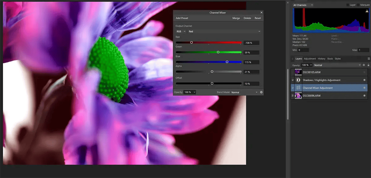 Using Adjustment Layers in Affinity Photo