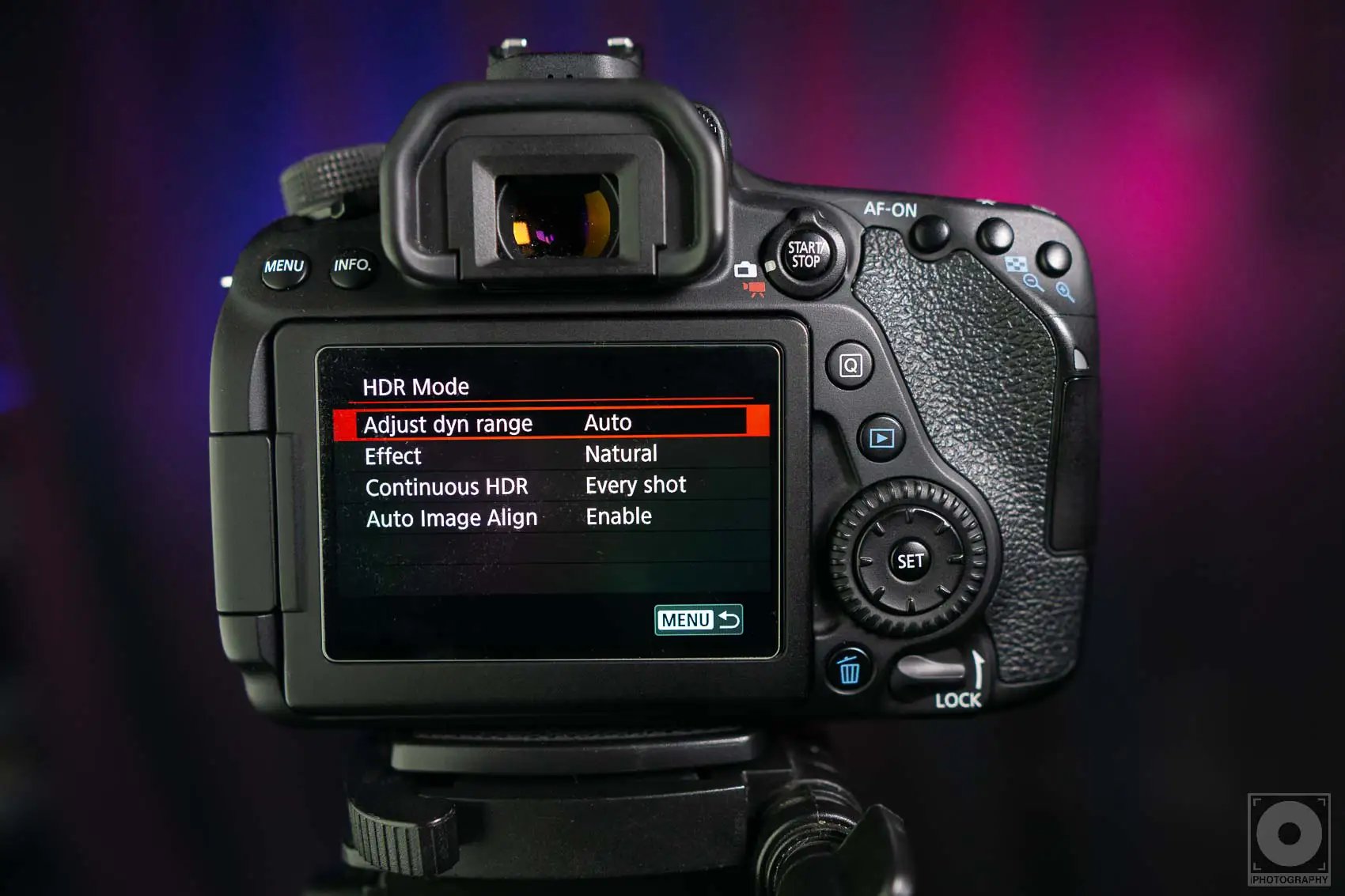 Canon 80D HDR Mode