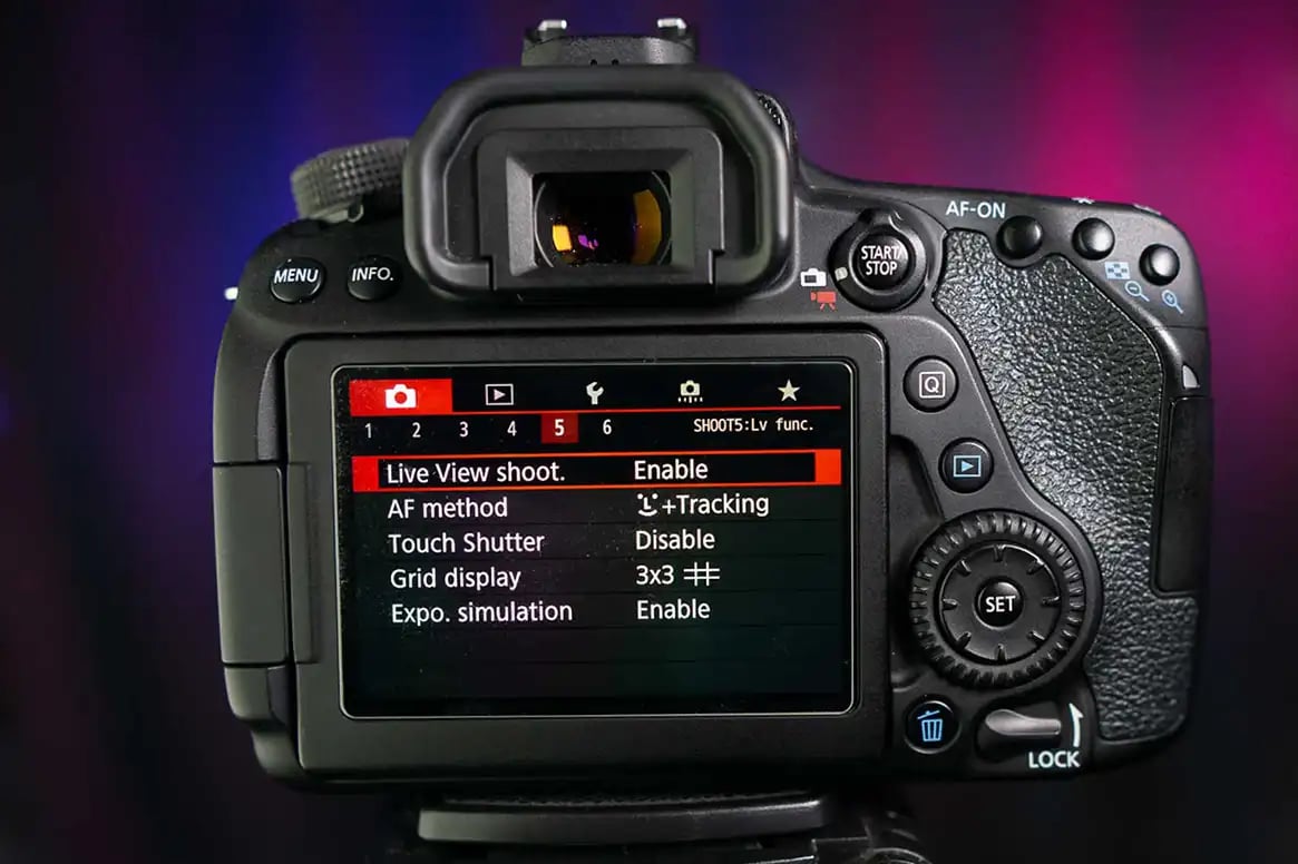 Enabling Live View Shooting 2
