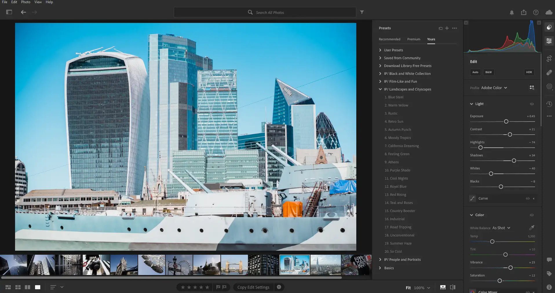 Lightroom CC app screenshot