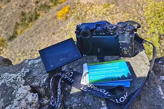iPhotography Flip Cards in use on a real photography shoot.