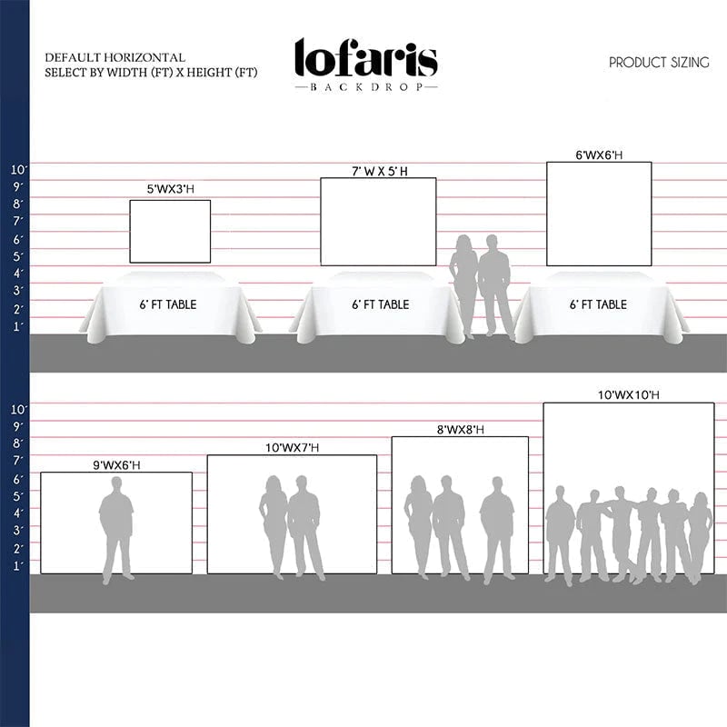 A guide for choosing the right sized photography backdrop based on how many people are in your photo or how big your studio space is
