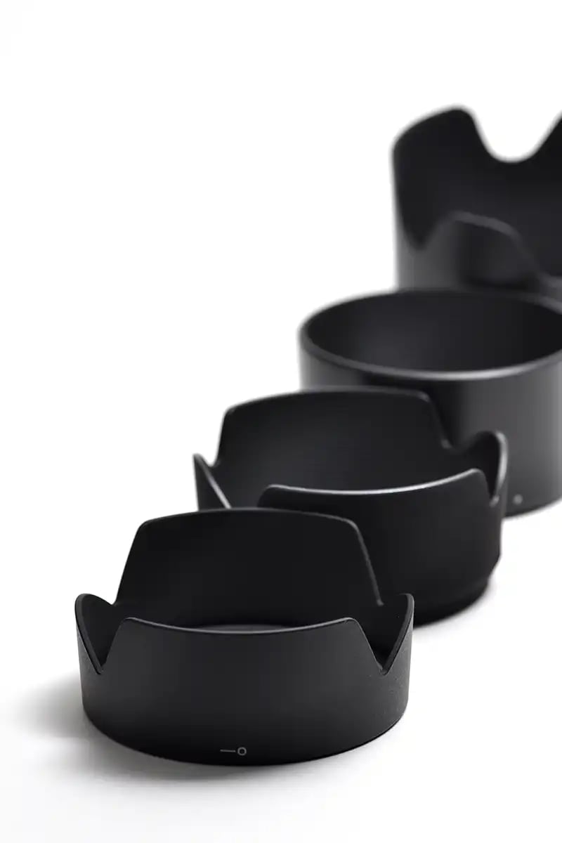 collection of lens hoods
