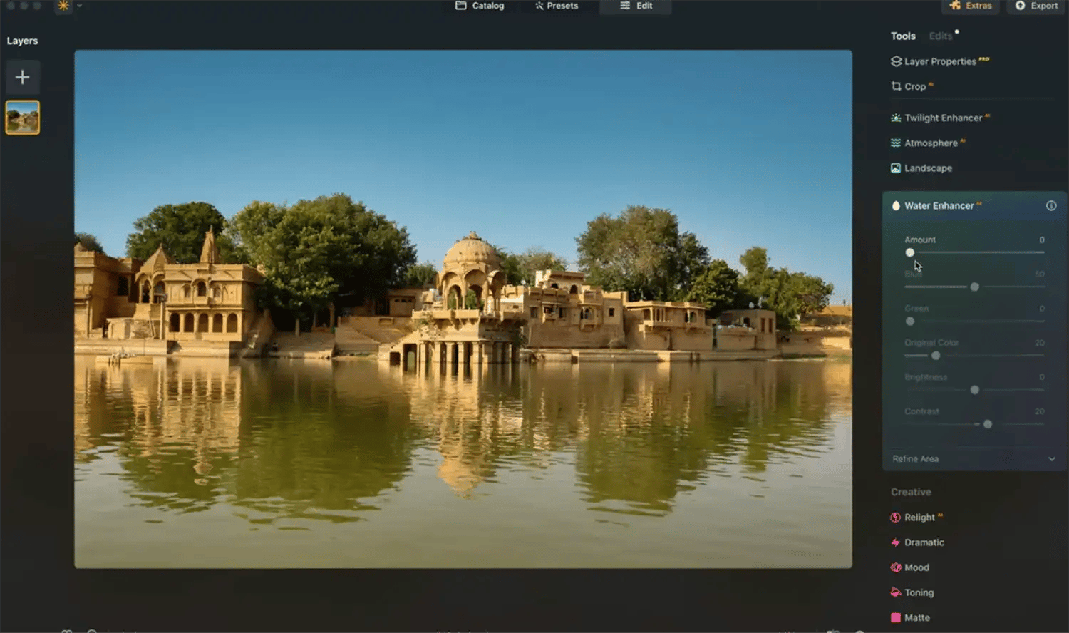 Luminar Neo Water Enhancer AI screenshot