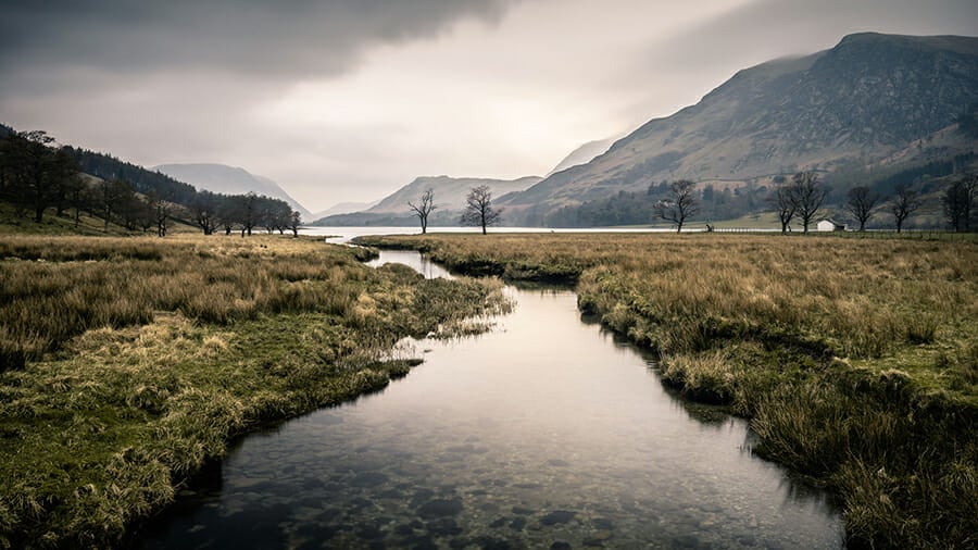 Buttermere from Peggy's Bridge, Lake District &mdash; landscape photograph by Chris Sale, iPhotography Landscape Photography Course Instructor.