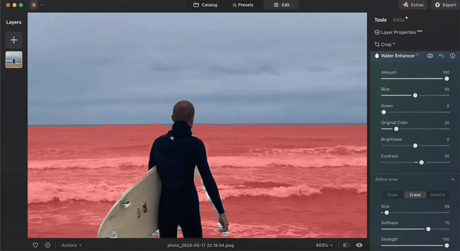 Luminar Neo Water Enhancer AI screenshot