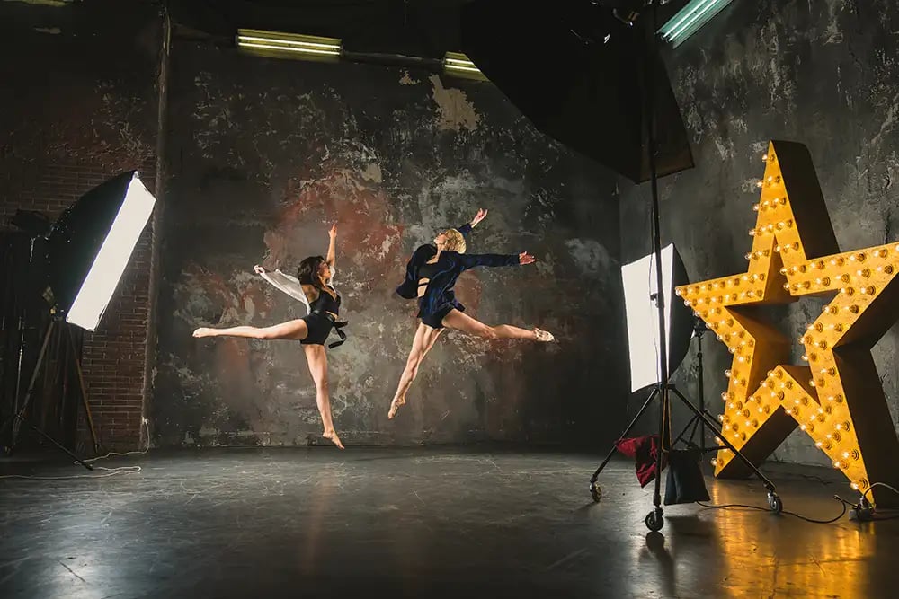 dancers in a photo studio