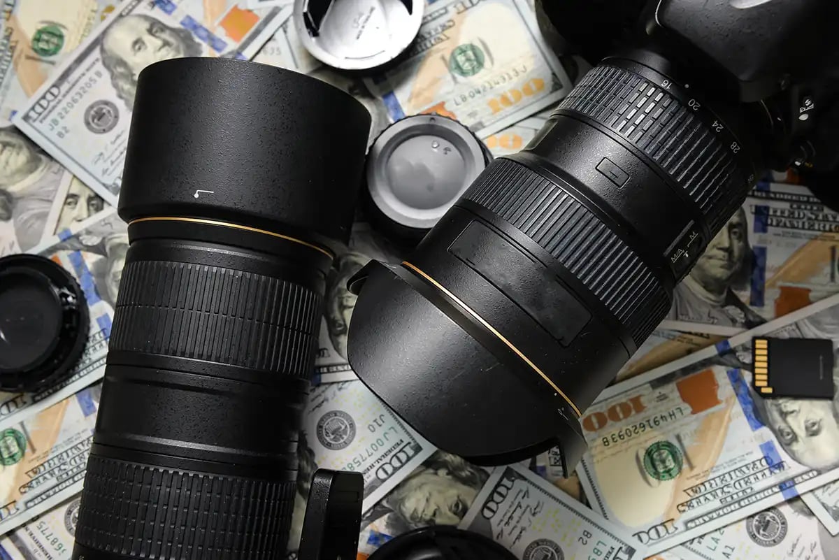 Cameras on top of money