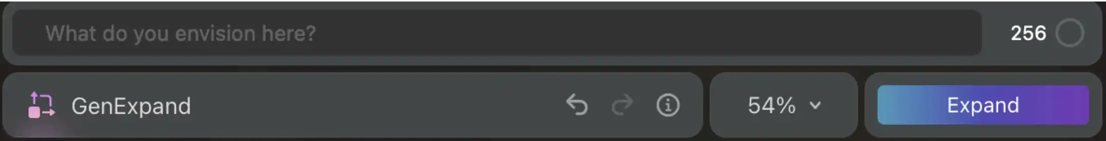 Prompt bar GenExpand Luminar Neo