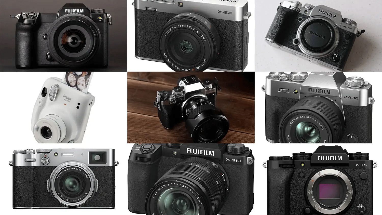 collage of fujifilm digital camera