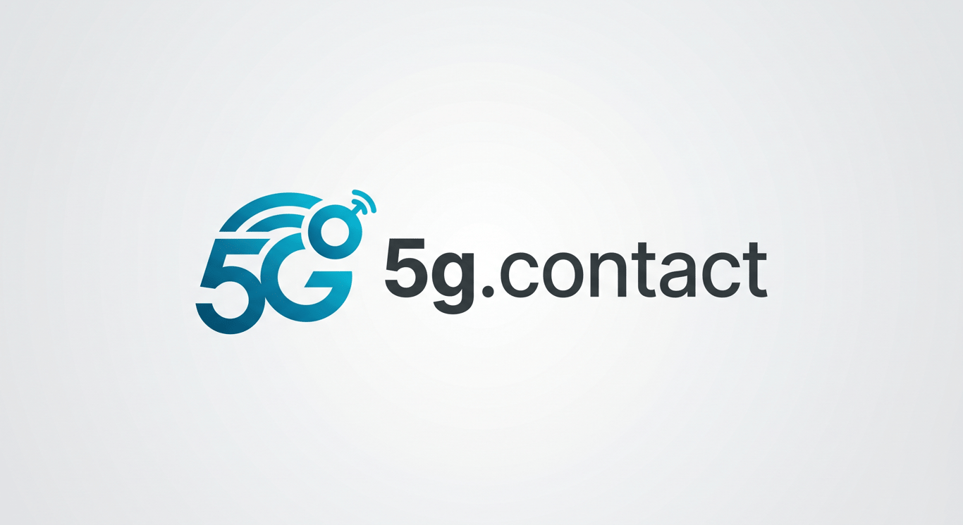 5G network connectivity visualization — 5g.contact premium domain