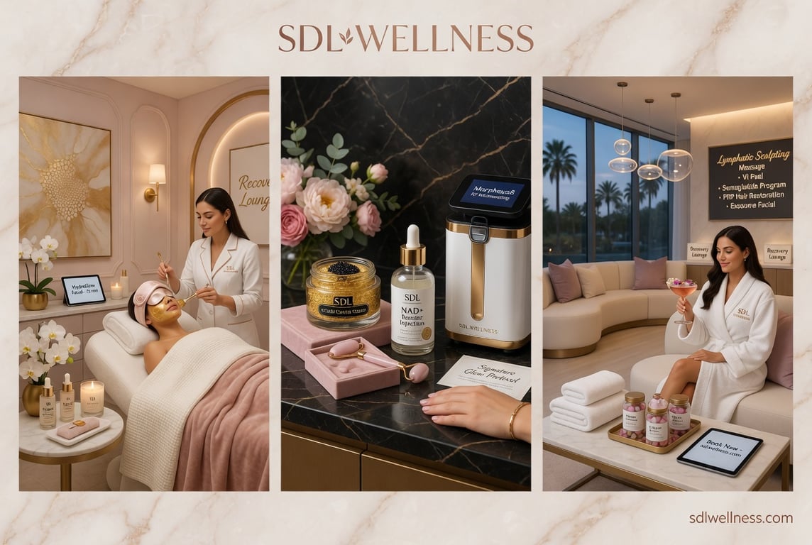 Elegant spa interior with warm desert tones