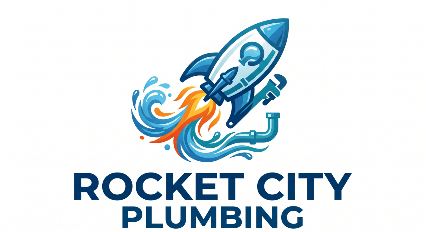 Rocket City Plumbing team truck parked in Huntsville