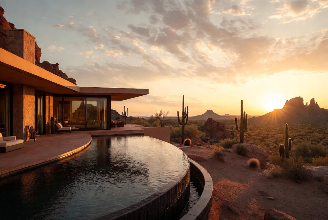 Luxury desert architecture and elevated residential living