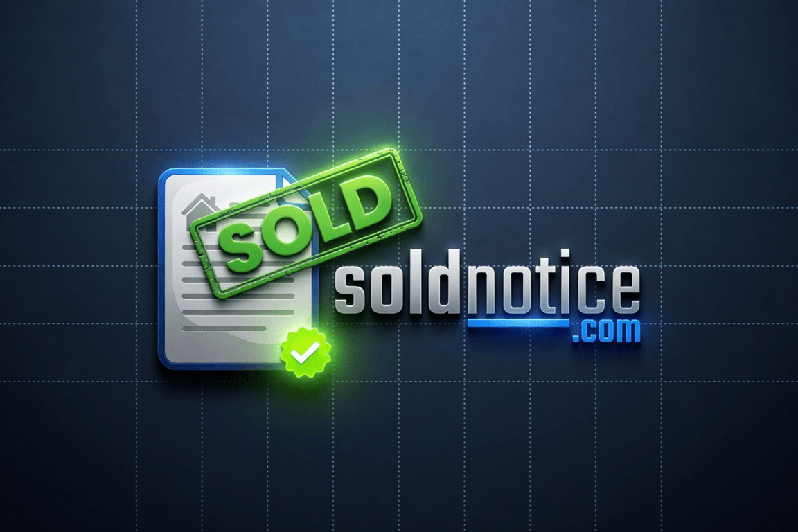Sold Notice Concept