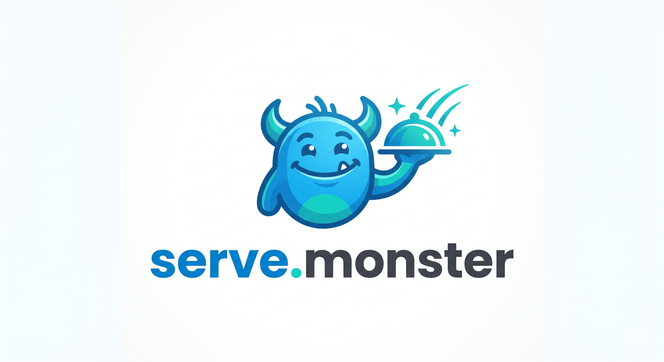 serve.monster brand visual — bold monster energy for AI, gaming, and consumer brands