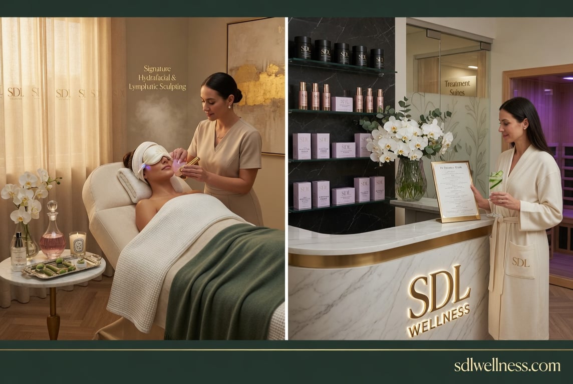 Luxury spa treatment with botanical aesthetics