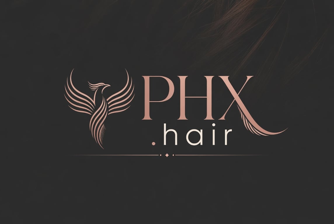 phx.hair brand visual — desert warmth and modern edge