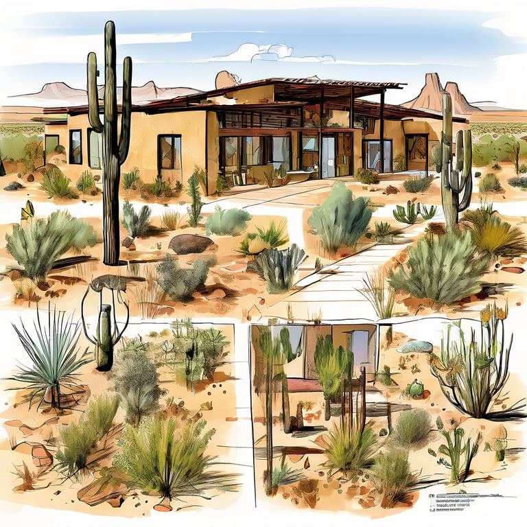 Chic desert interior, Phoenix aesthetic