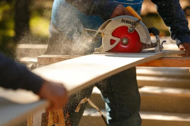 Commercial Photography: Construction Worker with Power Saw