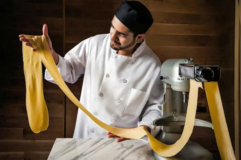 Commercial Photography: Chef Making Pasta