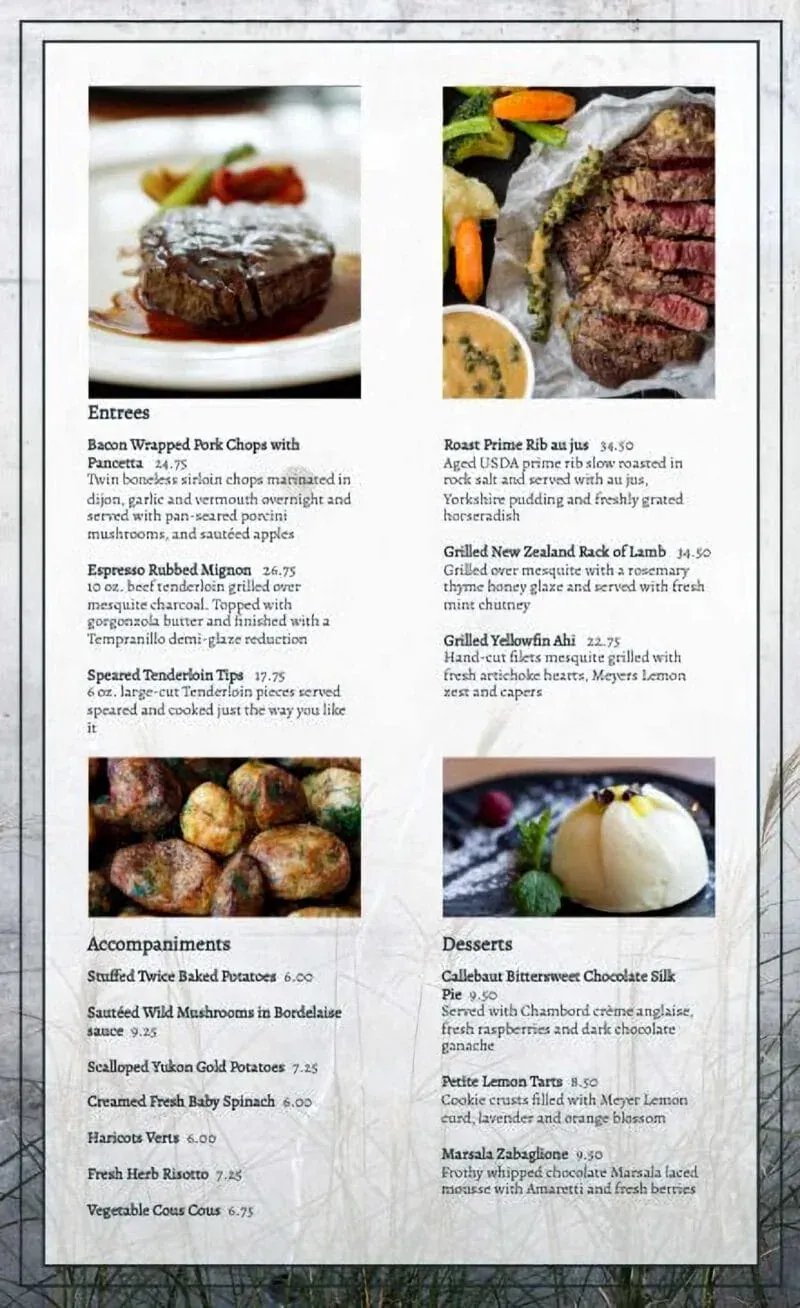 The Perfect Idaho Restaurant Menu