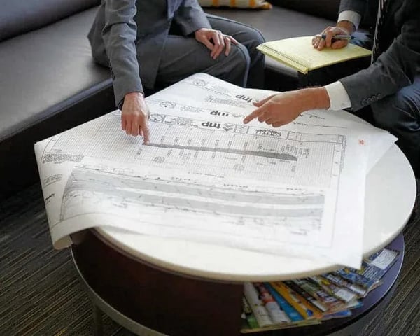 Business Branding: Men Reviewing Plans