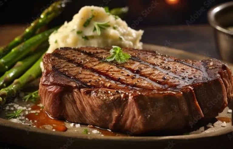 Food Photography: Steak Dinner with Mashed Potatoes