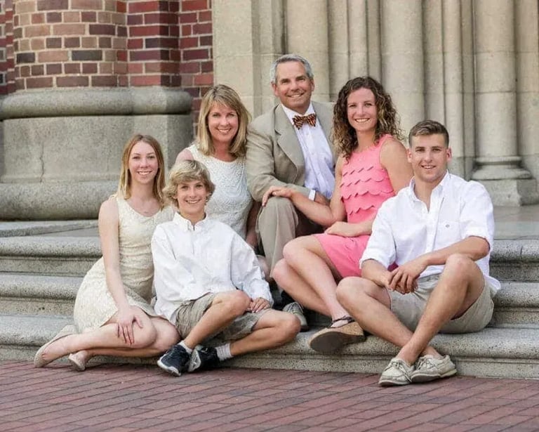 Family Portraits: Family at Church Stairs