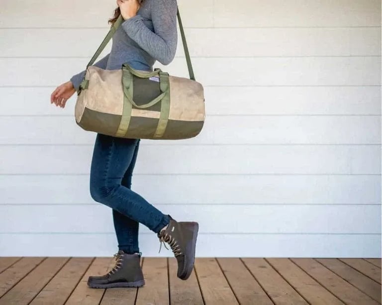 Idaho Advertising Photography: Duffle Bag in Use