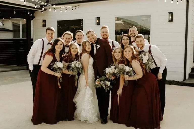 Weddings: Wedding Party Informal Pose