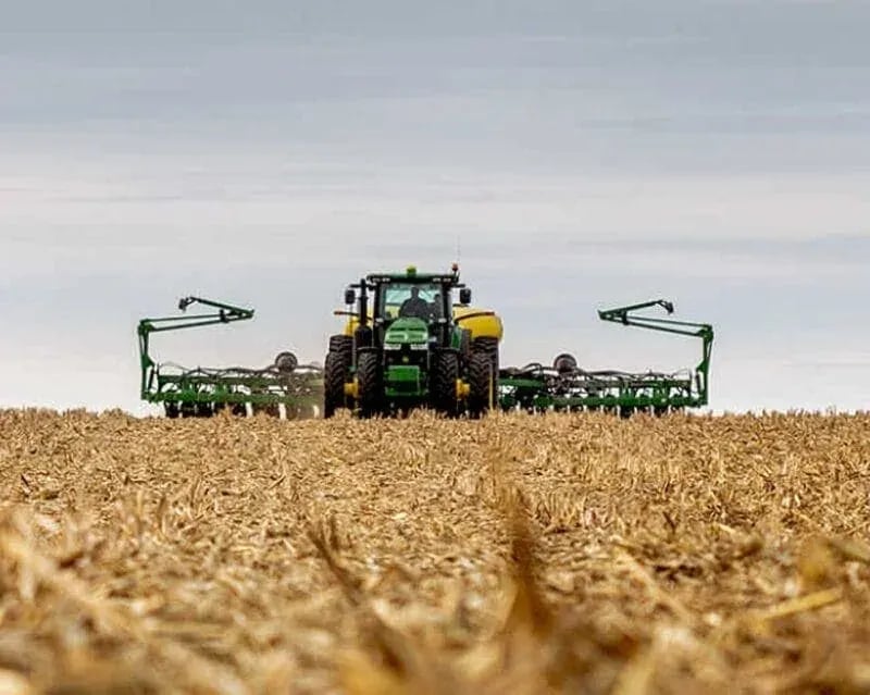 Tractor Harvesting Wheat