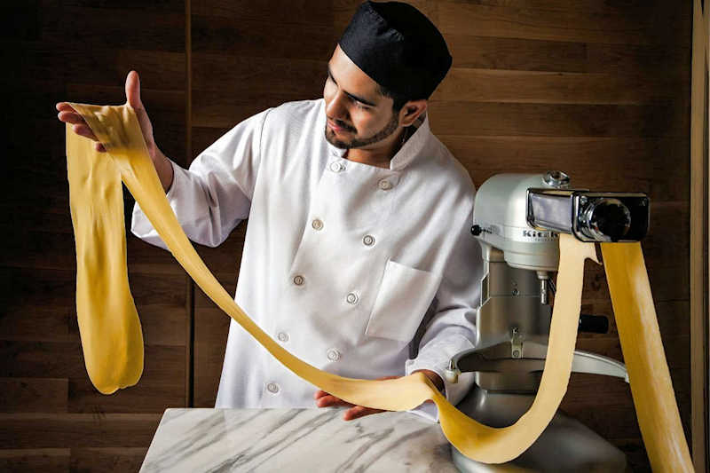 Commercial Photography: Chef Making Pasta