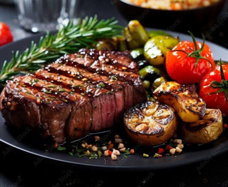 Food Photography: Steak and Grilled Veggies