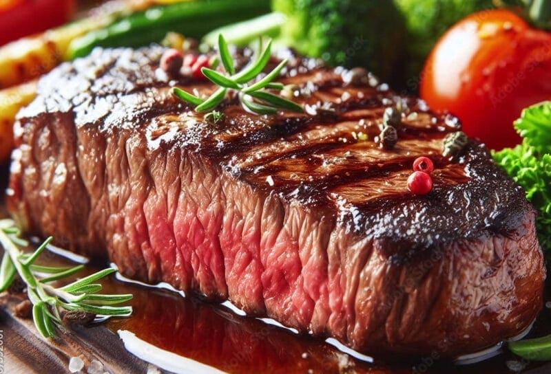 Food Photography: Rare Steak Dinner