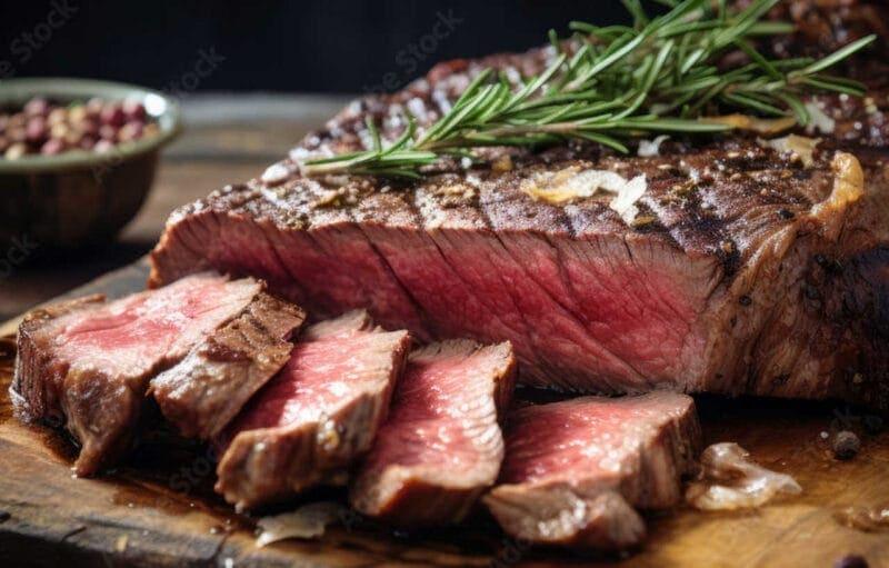 Food Photography: Sliced Rare Steak