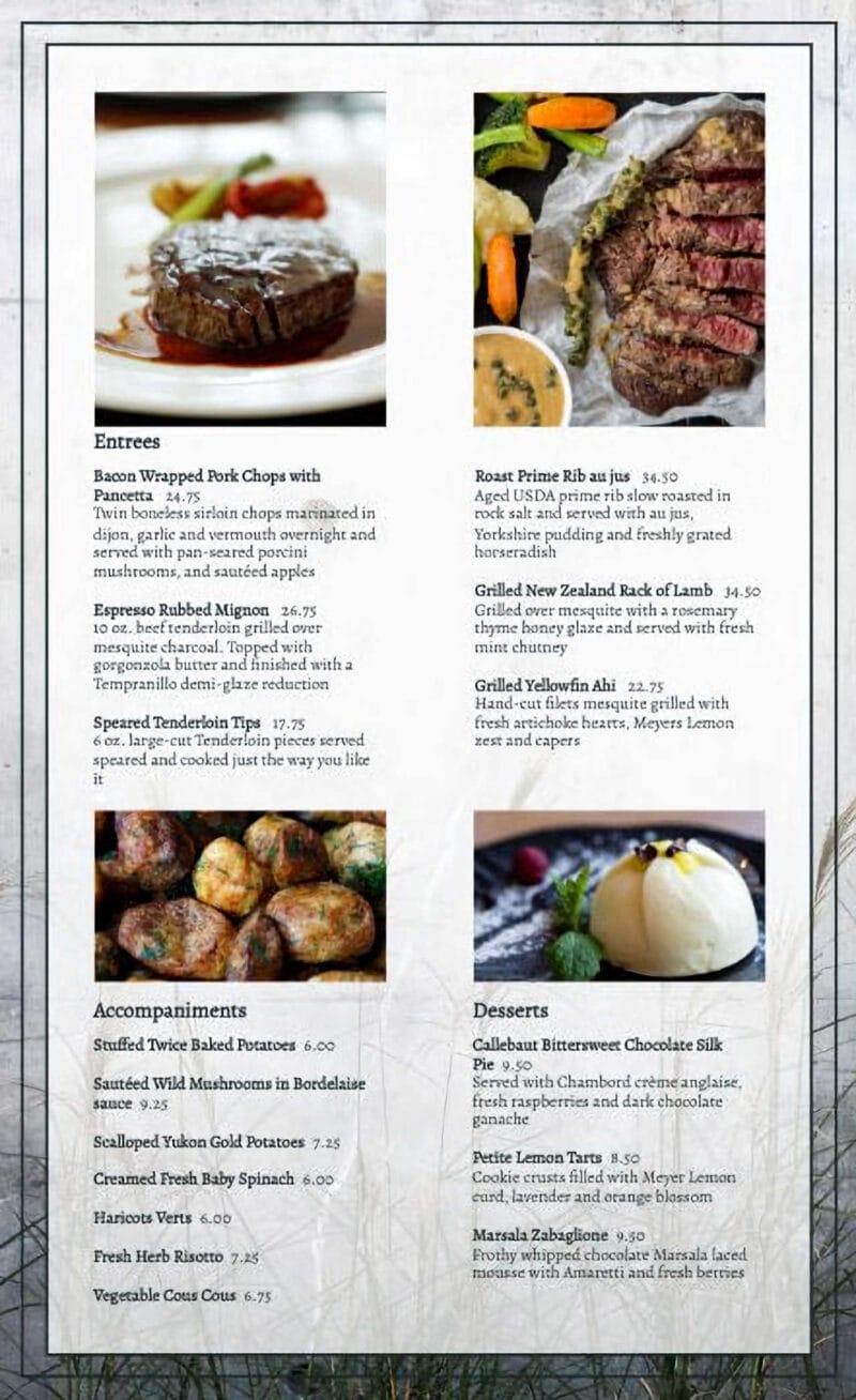 Food Photography: Entree Menu