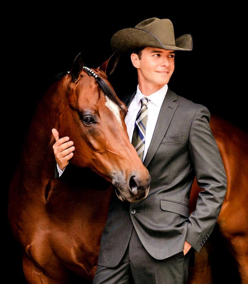 Masters Portrait Series: Horse and Owner with Black Backdrop
