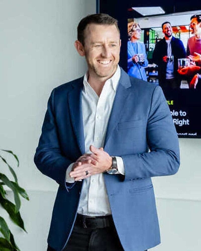 Business Branding: Close-up - Man Giving Presentation
