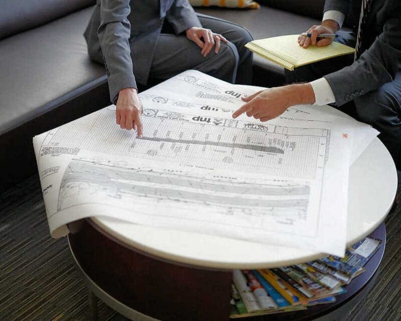 Business Branding: Men Reviewing Plans