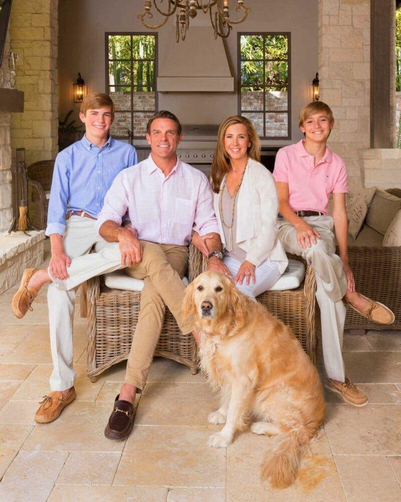 Family Masters Portraits: Family with Golden Retriever