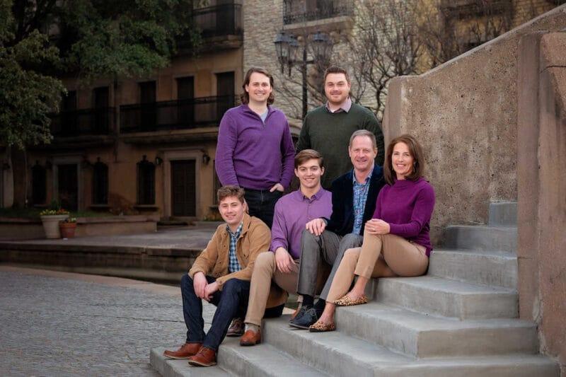 Family Portraits: Family Portrait on Stairs
