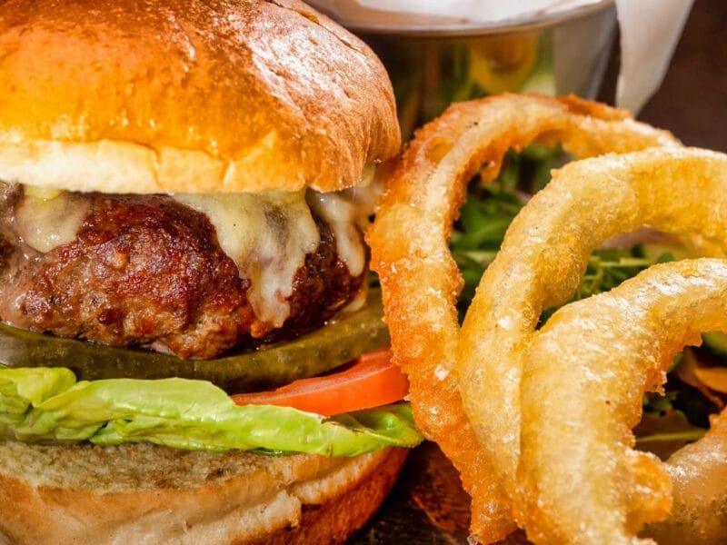 Idaho Food Photography: Hamburger and Onion Rings