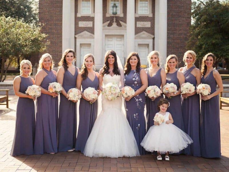 Weddings: Bride with Bridesmaid's and Flower Girl